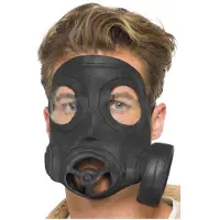 Smiffys Gasmasker (zwart)