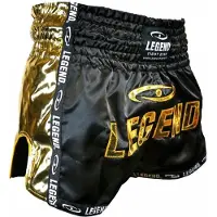 Legend Sports Kickboks Broekje Kids/Volwassenen Golden Star satijn - Verschillende maten - Hoge kwaliteit satijn - Comfortabele pasvorm