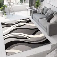 Tapiso Dream Vloerkleed Grijs Zwart Wit Woonkamer Tapijt Maat- 250x300
