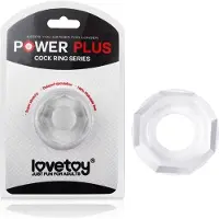 Lovetoy PowerPlus Flexibele Cockring Gehoekt - transparant