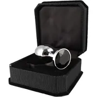 Rimba - Buttplug Klein Met Zwart Kristal 3 x 7.3 cm