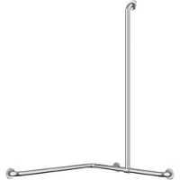 Delabie Douchegreep + verstelbare verticale stang Ø32 mat RVS