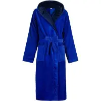 Badrock Badjas heren met capuchon - Luxe heren badjas sauna - duurzaam katoen - premium kwaliteit - blauw tinten - maat M/L