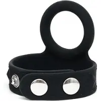 Rimba - Siliconen Penis Strap Met Cockring - Verstelbaar Met Drukknopen ML