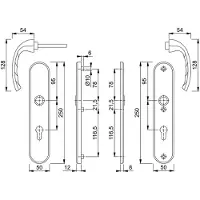 Hoppe Kruk-Kruk Veiligheidsdeurbeslag 1710 3235 3214 Pc72 Dd52-57 2* F1