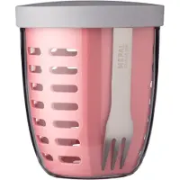 Mepal fruit & veggie pot ellipse - roze roze Kunststof Vershouddoos