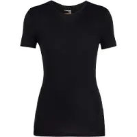 Icebreaker - Dames wandel- en bergkleding - W Merino 175 Everyday SS Crewe Black voor Dames van Wol - Maat M - Zwart
