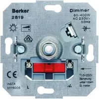 Berker dimmer - Inbouwelement - 230V gloeilamp en 230V halogeen - 60 tot 400 watt - Draai/uit