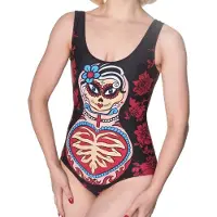 Banned - Alicia doll Badpak - S - Zwart