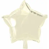 We Fiesta Folieballon ster ivory 45 cm.