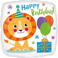 Amscan Folieballon Happy Birthday Leeuw