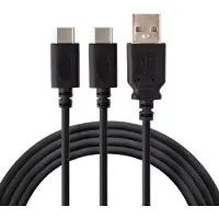 Under Control Playstation 5 Dualsense controller dubbele Oplaadkabel 2,5 meter USB naar USB C - Zwart