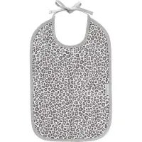 Cottonbaby slab - panterprint - grijs - katoen gevoerd