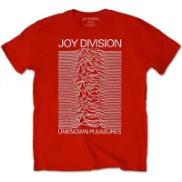 Ginza.se Joy Division - Unknown Pleasures White On Red Heren T-shirt - 2XL - Rood