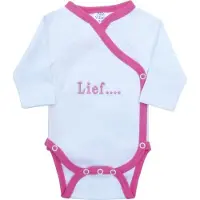 Petit villain Meisjes Romper Lief - Wit/Roze - Maat 56/62