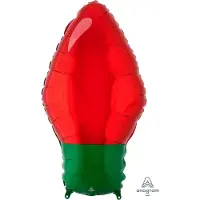 Amscan Folieballon Red Christmas Light Bulb 27 X 55 Cm Rood
