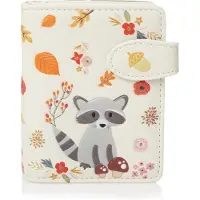 Shagwear Portemonnee Dames - Compact Ritsportemonnee - Kunstleer - Raccoon and friends (009668sm)