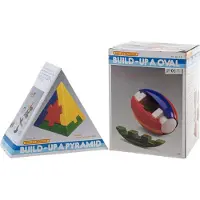 Playtime Puzzel voor peuters - Build up oval and pyramide - 2 stuks - leerrijk speelgoed