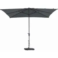 Madison Parasol vierkant Grijs 280 x 280 cm | Topkwaliteit vierkante Syros | 100% polyester doek | Vierkante parasol