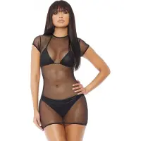 Erotic Treasure Forplay - Constraint Chemise - Zwart