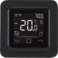 E-Heat C16 WiFi Klokthermostaat C16-thermostaat (inbouw) | RAL 9011 Zwart