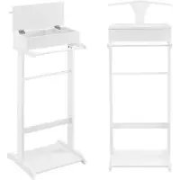 En.casa Dressboy kledingrek met opbergdoos 110x43,5x34,5 cm wit