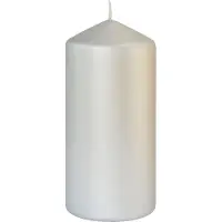 Duni Zilveren cilinderkaarsen/stompkaarsen 15 x 7 cm 52 branduren - geurloze kaarsen mat zilver