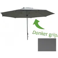 Borek Stokparasol Detroit dia. 350 cm donkergrijs