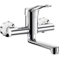Delabie Mech. muurmngkrn Securit vaste uitl. L.150, open greep, S/C