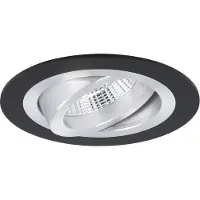 Yphix Modena - Inbouwspot Zwart/Aluminium Rond - Kantelbaar - 1 Lichtpunt - Ø 92mm