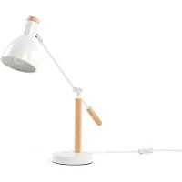 Beliani PECKOS - Bureaulamp - Wit - Metaal