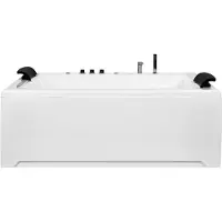 Beliani SALAMANCA - Whirlpool - Wit - 142 x 183 cm - Acryl