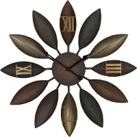 Beliani BEINWIL - Wandklok - Bruin - IJzer