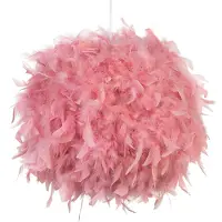 Beliani DRAVA - Kinderlamp - Roze - Veren