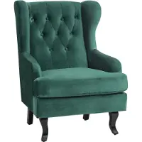 Beliani ALTA - Chesterfield fauteuil - Groen - Fluweel