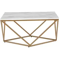 Beliani MALIBU - Salontafel - Beige/Goud - MDF