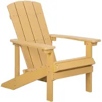 Beliani ADIRONDACK - Tuinstoel - Geel - Kunsthout