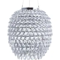 Beliani SAUER - Hanglamp - Zilver - Acrylglas