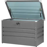 Beliani CEBROSA S - Kussenbox - Grijs - Staal