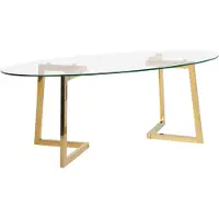 Beliani FRESNO - Salontafel - Goud - Glas