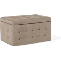 Beliani MICHIGAN - Ottomaan - Bruin - Fluweel