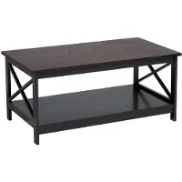 Beliani Foster - Salontafel - Verlijmd hout - zwart - 100x55x45