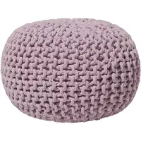 Beliani CONRAD - Poef - Roze - 40 cm - Katoen