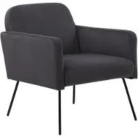 Beliani NARKEN - Fauteuil - Grijs - Fluweel