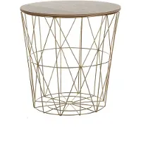 Beliani LANARK - Bijzettafel-Lichte houtkleur-MDF
