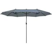 Beliani Parasol Sibilla antraciet - polyester