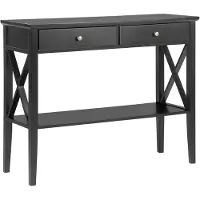 Beliani AVENUE - Consoletafel - Zwart - MDF
