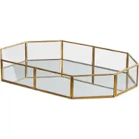 Beliani CHABRIS - Dienblad - Goud - Glas