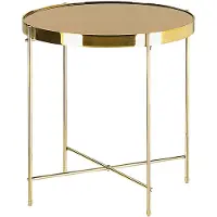 Beliani LUCEA - Bijzettafel - Goud - IJzer