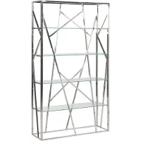 Beliani HOXIE - Boekenkast - Zilver - RVS